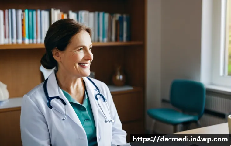 원격의료 서비스의 보험 적용 범위 - **Prompt:** A friendly, female doctor in her late 30s is conducting a video consultation with a fema...